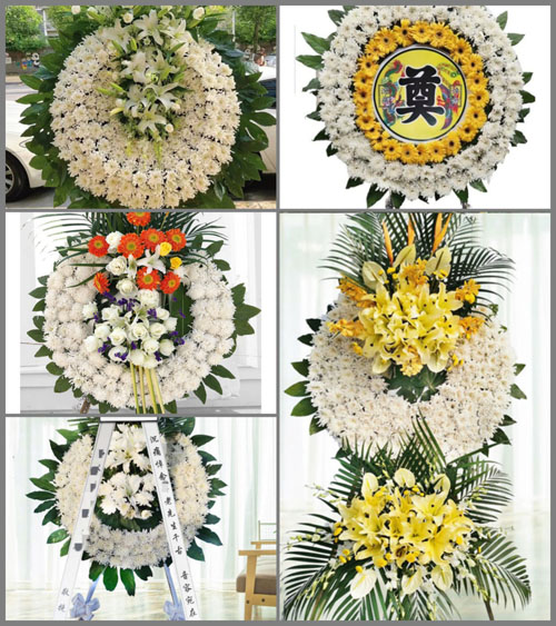 湖北黄冈市罗田县九资河镇圣人堂村花圈速递